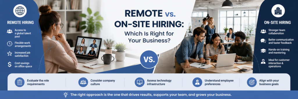 Remote vs. On-Site Hiring Which Is Right for Your Business